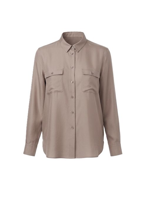 monte carlo double pocket shirt Silk 95 Five | 20010N115 TAUPE